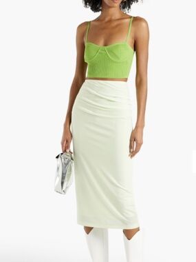 NWT HELMUT LANG Ribbed-knit underwired bra top